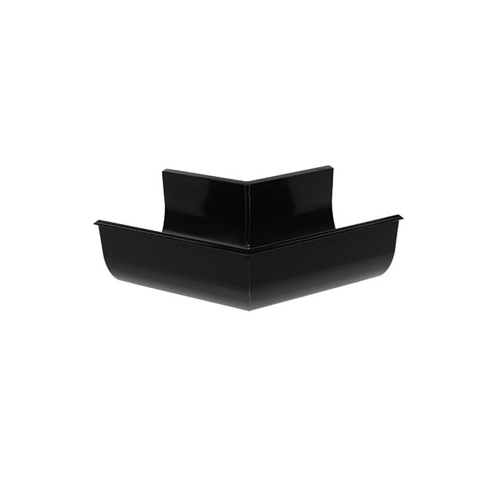 125x90mm D-flow Aluminium 135 Degree  Gutter Angle - Matt Black