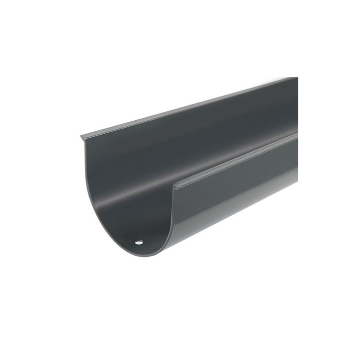 125x90mm D-flow Aluminium 1m Gutter Length - Anthracite Grey