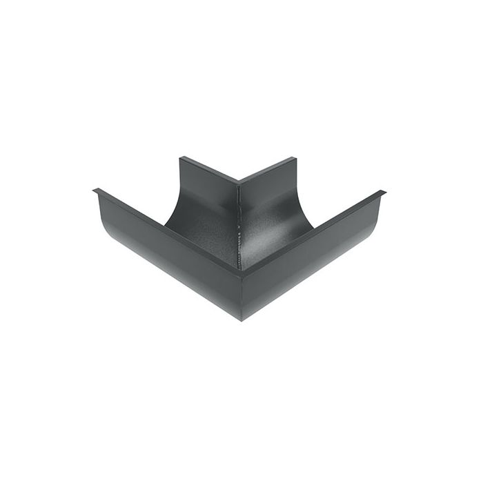 125x90mm D-flow Aluminium 90 Degree Gutter Angle - Anthracite Grey