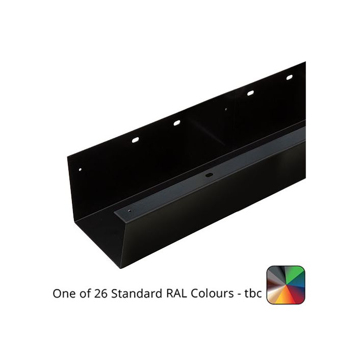 125x100mm Aluminium GX Smooth Box 3m Gutter Length - One of 26 Standard Matt RAL colours TBC 