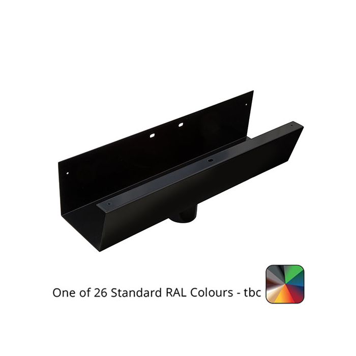 125x100mm Aluminium GX Smooth Box 100mm Running Outlet - One of 26 Standard Matt RAL colours TBC