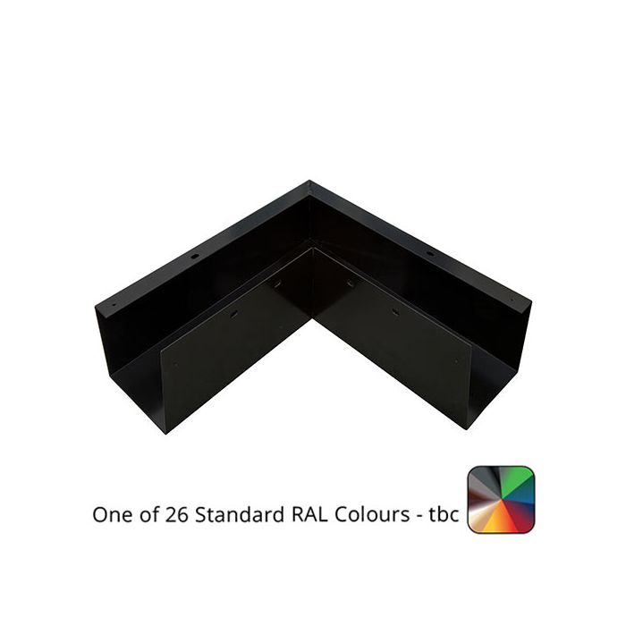 125x100mm Aluminium GX Smooth Box 90 Degree External Gutter Angle - One of 26 Standard Matt RAL colours TBC