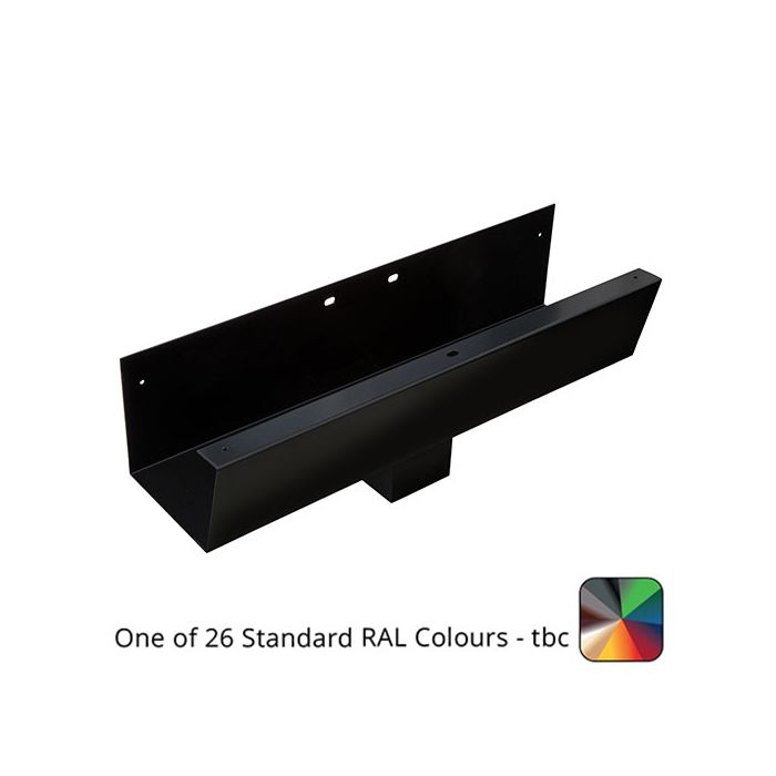 125x100mm Aluminium GX Smooth Box Running Outlet with 100x100mm Spigot - One of 26 Standard Matt RAL colours TBC