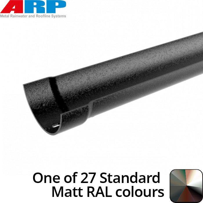 150mm (6")Half Round Cast Aluminium Gutter 1.83m length - One of 26 Standard Matt RAL colours TBC 