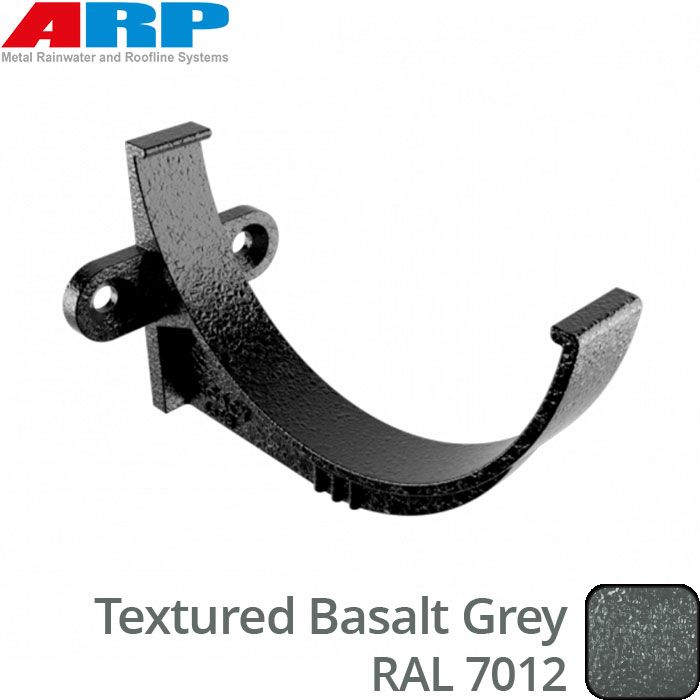 150mm (6")Half Round Cast Aluminium Gutter Fascia Bracket - Textured Basalt Grey RAL 7012 