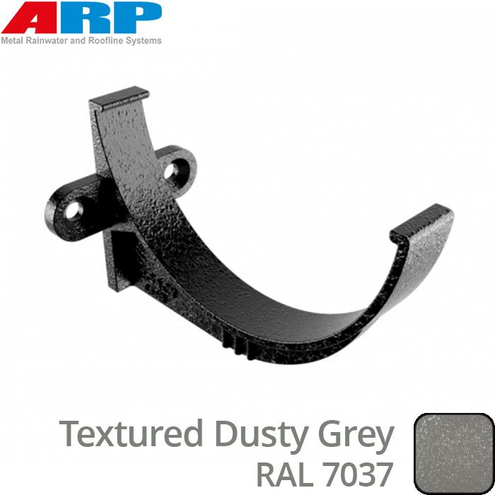 150mm (6")Half Round Cast Aluminium Gutter Fascia Bracket - Textured Dusty Grey RAL 7037