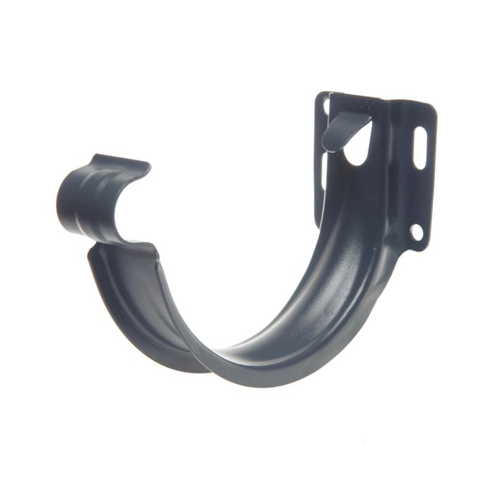 150mm Half Round Anthracite Grey Galvanised Steel Short-back Fascia Bracket