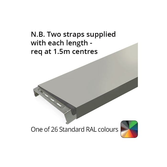 182mm Aluminium Coping (Suitable for 91-120mm Wall) - Length 3m - Powder Coated Colour TBC