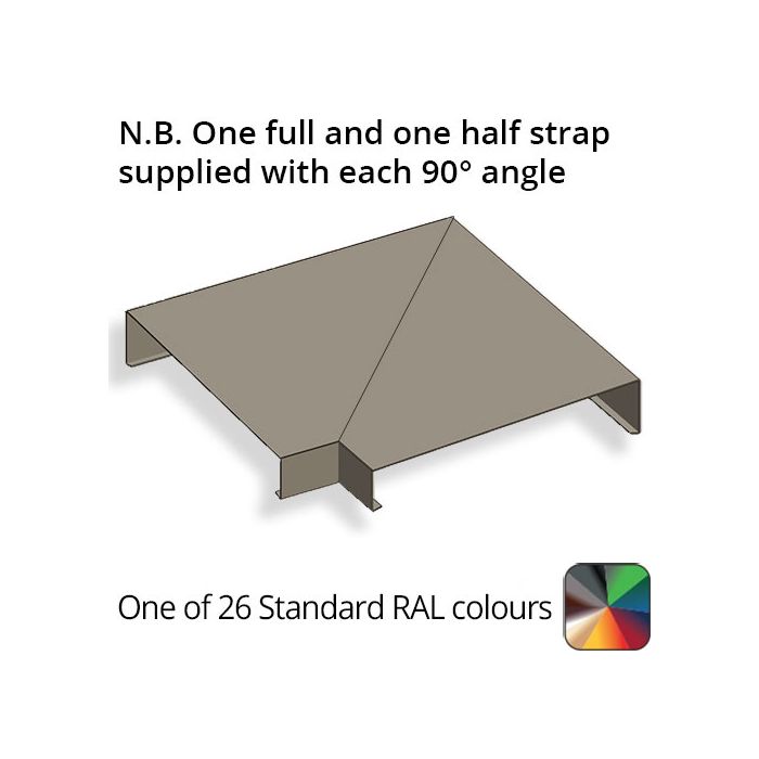 182mm Aluminium Sloping Coping (Suitable for 91-120mm Wall) - External 90 Degree Angle - Powder Coated Colour TBC