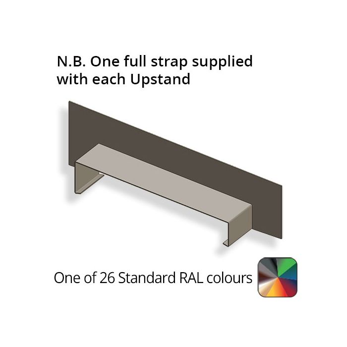 212mm Aluminium Sloping Coping (Suitable for 121-150mm Wall) - Left-hand Upstand - Powder Coated Colour TBC