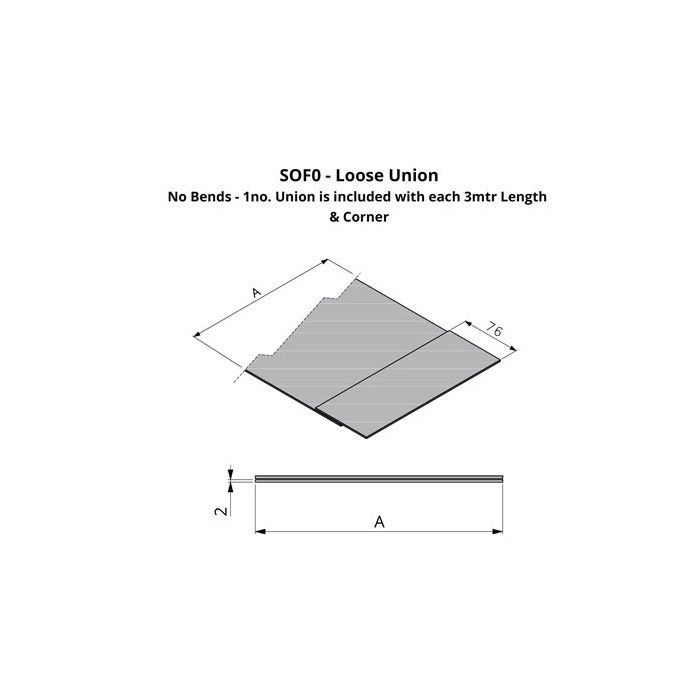 201-300mm SOF0 Profile Skyline Aluminium Soffit - Loose Union Clip