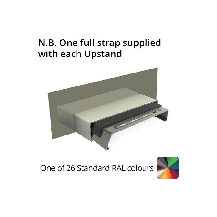 212mm  Aluminium Coping (Suitable for 121-150mm Wall) -  Upstand - Powder Coated