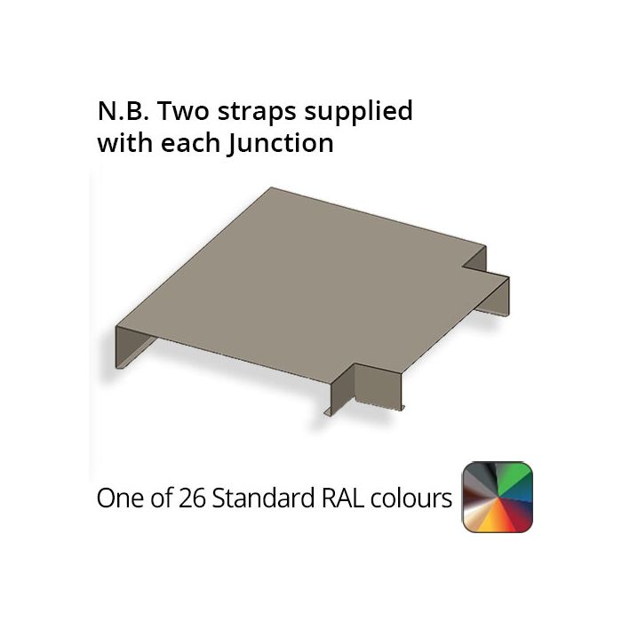 212mm Aluminium Sloping Coping (Suitable for 121-150mm Wall) - Flat T Junction - Powder Coated Colour TBC