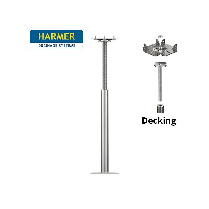 298-458mm Harmer Modulock Non-Combustible Pedestal with Self leveling head for Timber Decking