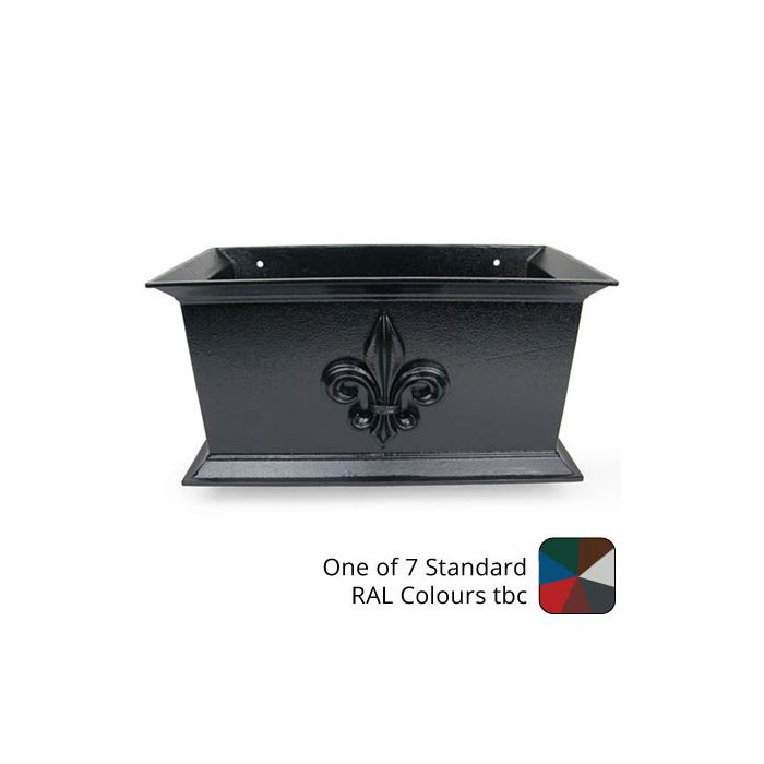 400mm Cast Aluminium Ornamental Hopper Head (with motif) - 63mm (2.5") Outlet - One of 7 Standard Colours TBC