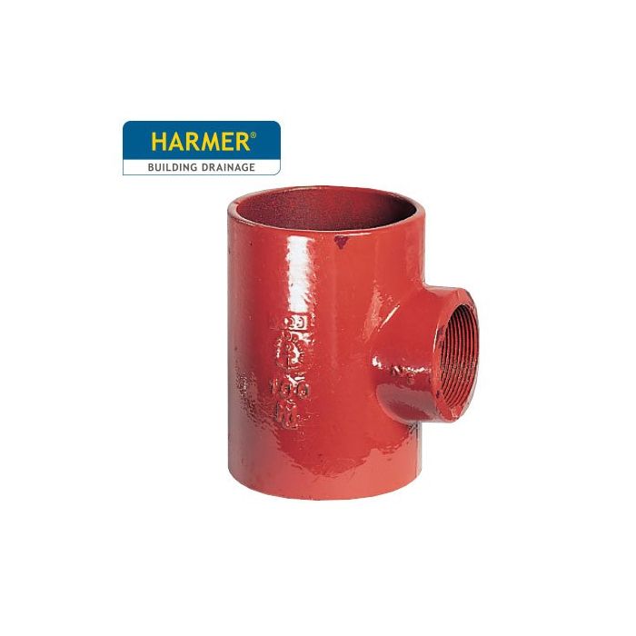 100 x 2" BSP Harmer SML Cast Iron Soil & Waste Above Ground Pipe - Single Boss Pipes - 100mm length