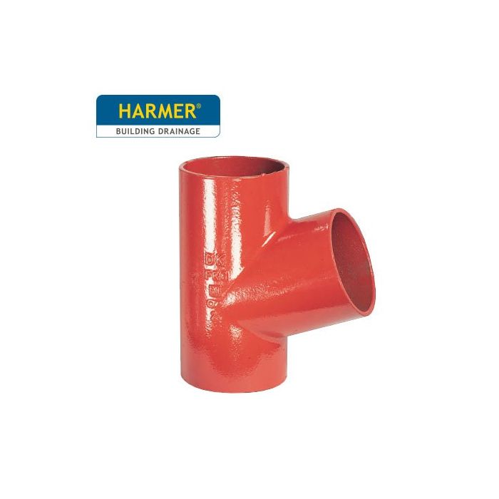 100 x 100mm Harmer SML Cast Iron Soil & Waste Above Ground Pipe - Single Branch - 68 Degree