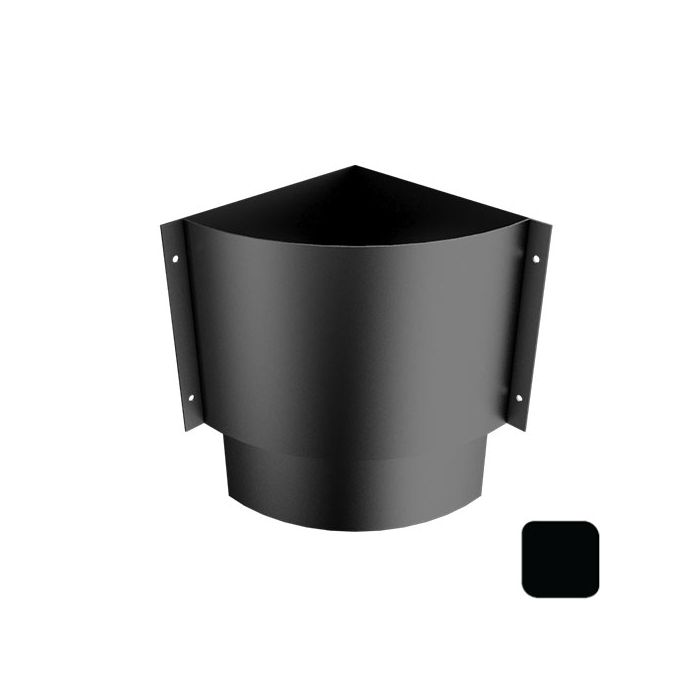 550mm Numina Corner Hopper Head with 63mm (2.5") Outlet - Matt Black