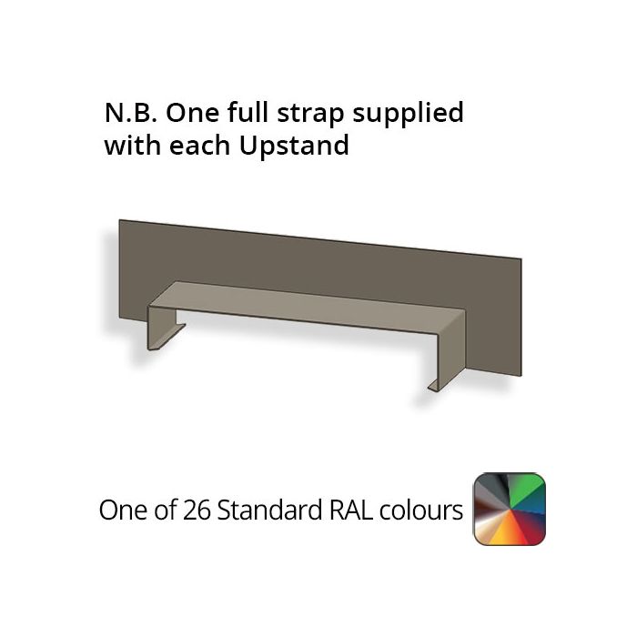 572mm  Aluminium Sloping Coping (Suitable for 481-510mm Wall) - Right-hand Upstand - Powder Coated Colour TBC