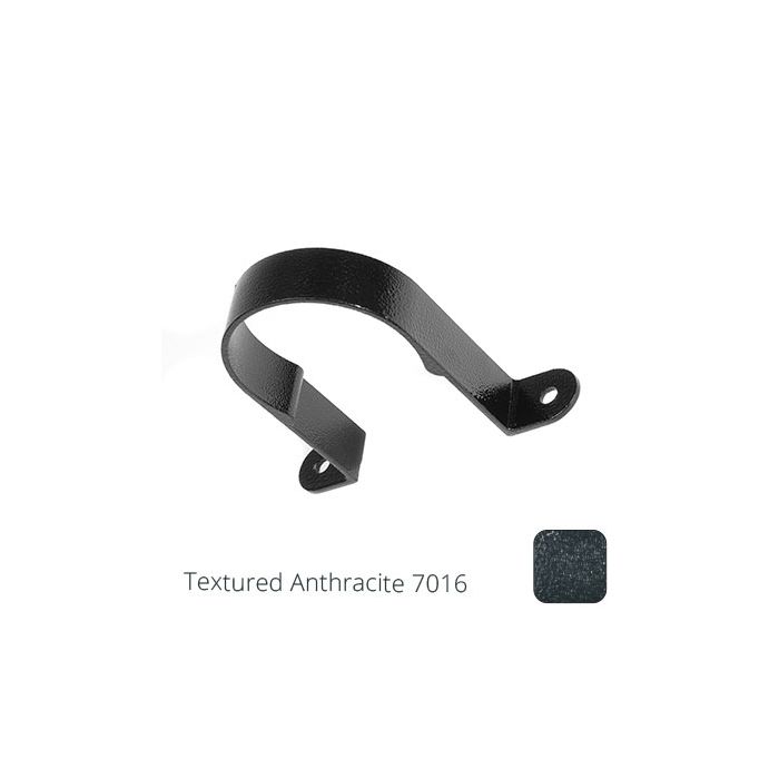 63mm (2.5") Aluminium Downpipe Clip - Textured Anthracite Grey RAL 7016