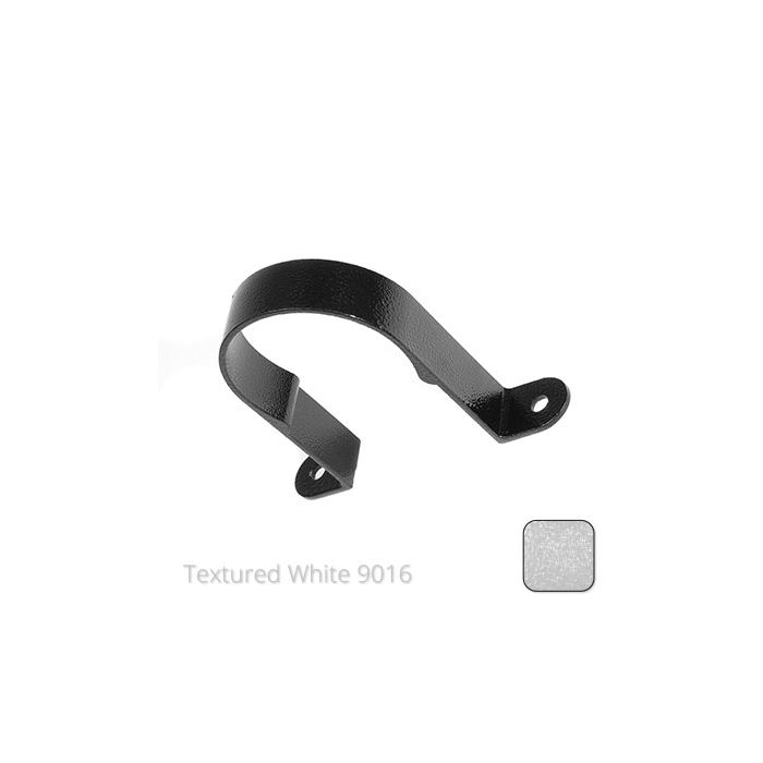 63mm (2.5") Aluminium Downpipe Clip - Textured Traffic White RAL 9016