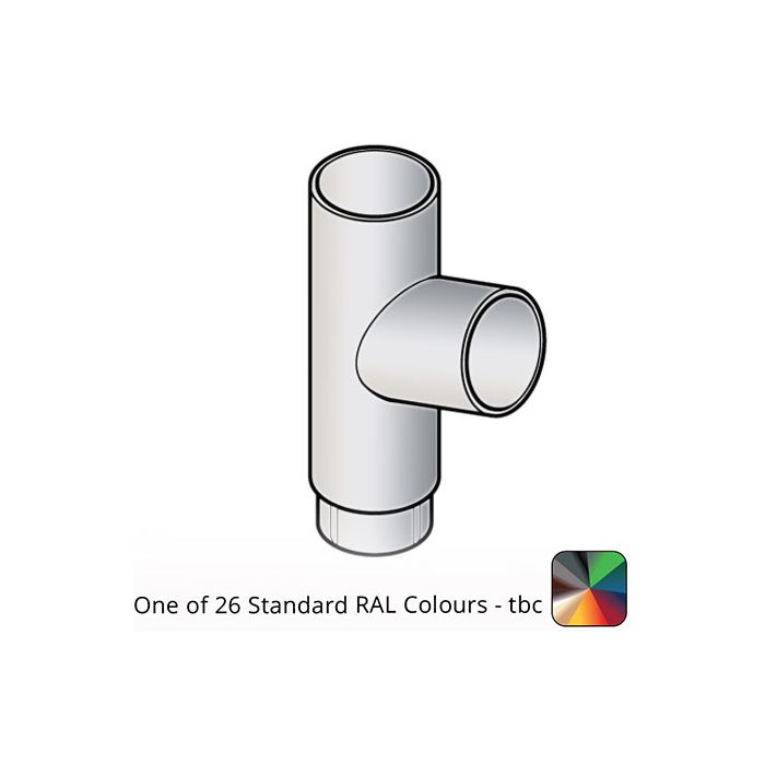 63mm (2.5") Flushjoint Aluminium Downpipe 112.5 Degree Branch - One of 26 Standard Matt RAL colours TBC 