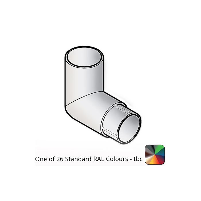 63mm (2.5") Flushjoint Aluminium Downpipe 92.5 Degree Bend - One of 26 Standard Matt RAL colours TBC 