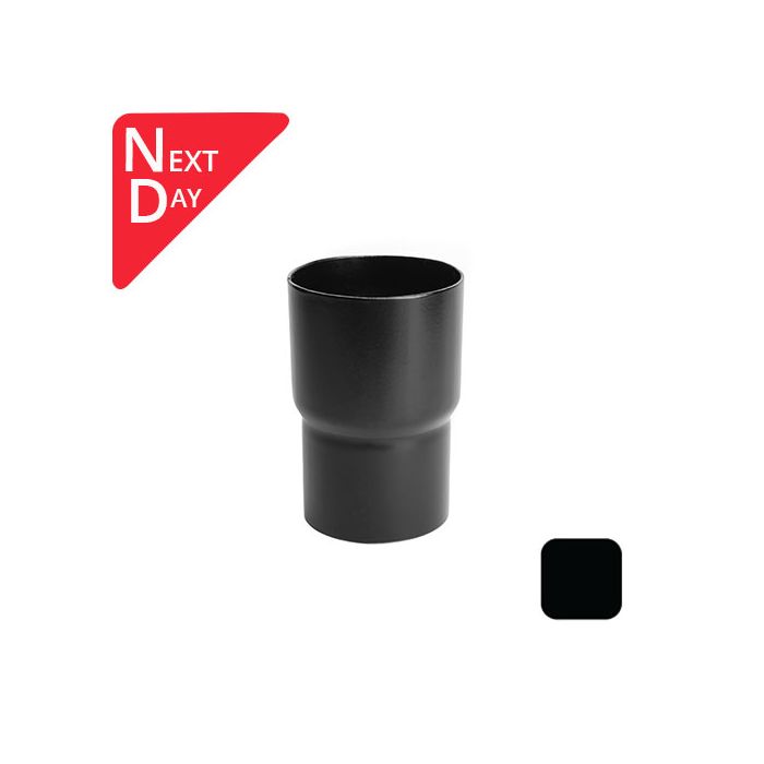 63mm (2.5") Swaged Aluminium Downpipe Loose Connector - RAL 9005m Matt Black 