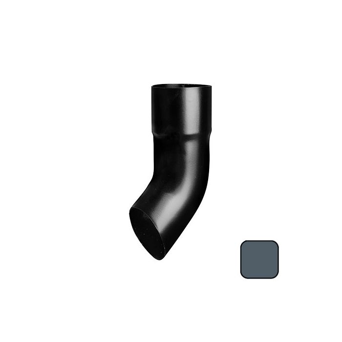 63mm (2.5") Swaged Aluminium Downpipe Shoe - RAL 7016M Anthracite Grey 