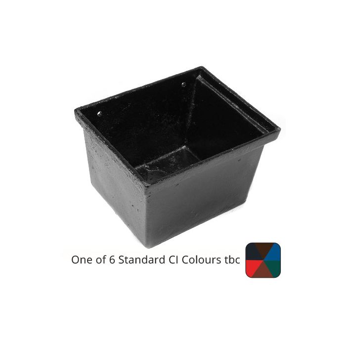 65mm (2.5") Cast Iron Small Rectangular Hopper - One of 6 CI Standard RAL Colours TBC