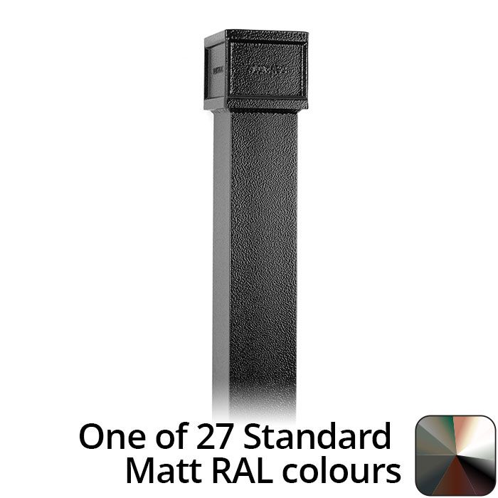 100 x 75mm (4"x3") x 3m Cast Aluminium Downpipe with Non-eared Socket - One of 26 Standard Matt RAL colours TBC