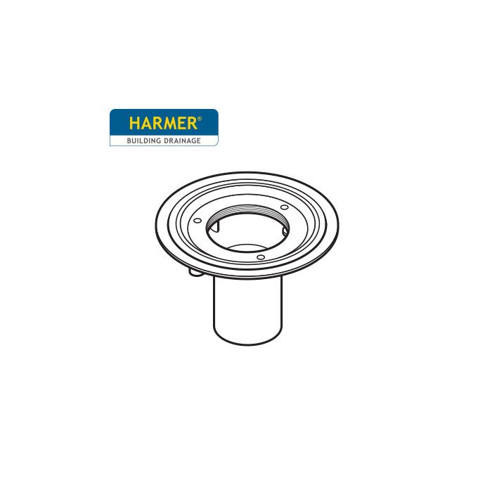 75mm Cast Iron Medium Sump Spigot Vertical Drain Body 