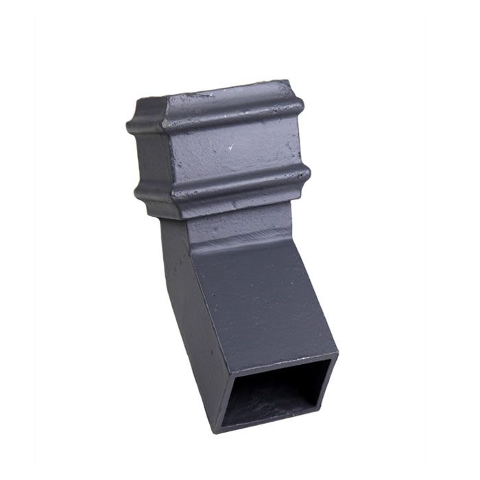 75x75mm (3"x3") Hargreaves Foundry Cast Iron Square Downpipe 135 Degree Bend - Primed