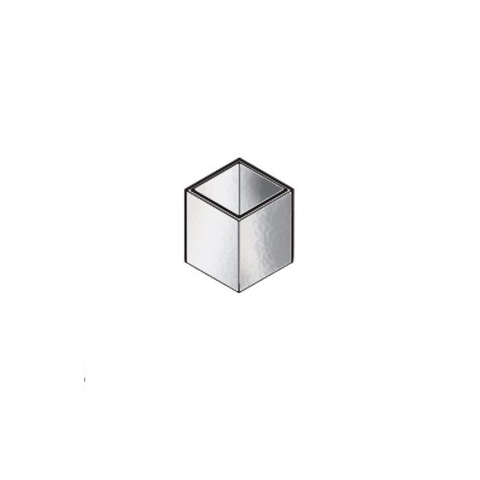 75x75mm Flushjoint Aluminium Square Loose Spigot - Mill Finish