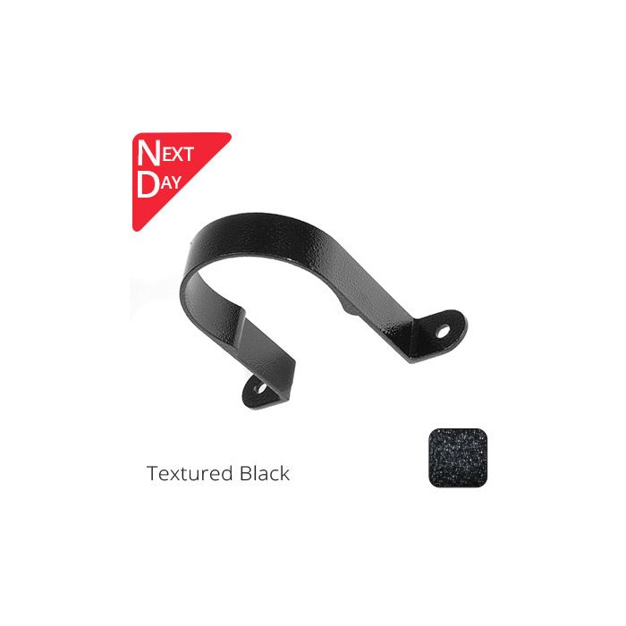 63mm (2.5") Aluminium Downpipe Clip - Textured Black