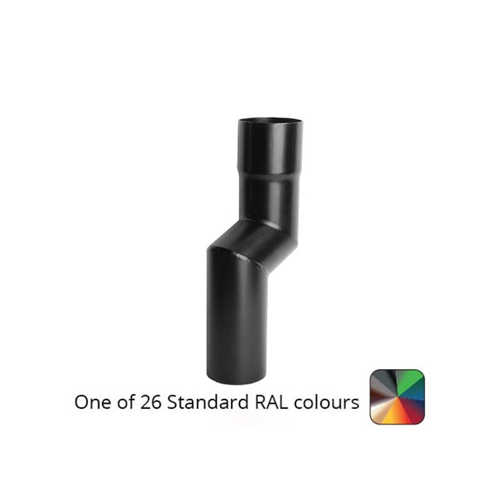 76mm (3") Round Swaged and Mitred Aluminium 75mm Fixed Offset - One of 26 Standard Matt RAL colours TBC- Manufactured by Alumasc - buy online from Rainclear Systems