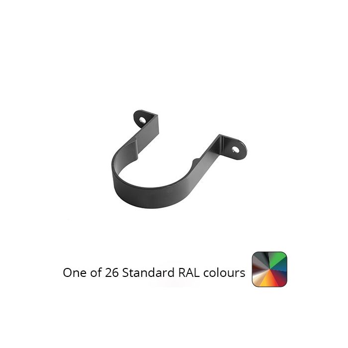 63mm (2.5") Swaged Aluminium Downpipe Clip - One of 26 Standard Matt RAL colours TBC 