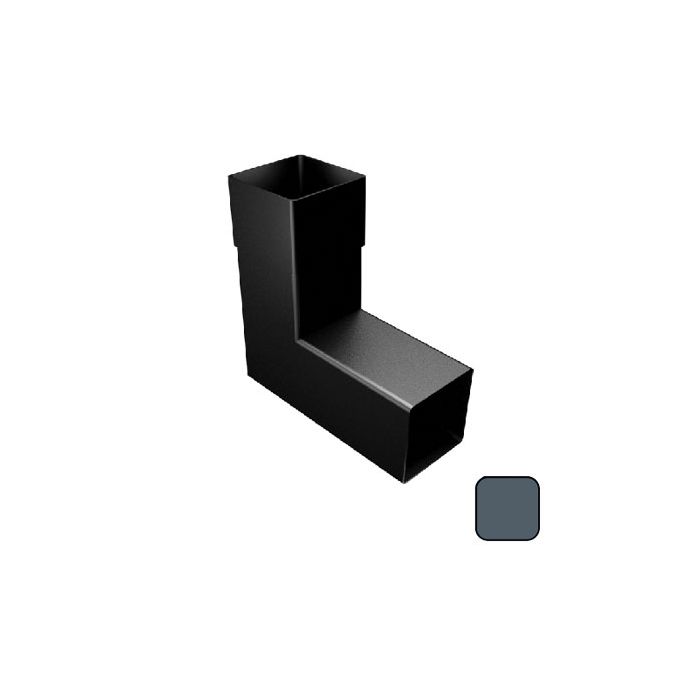 76mm Swaged Aluminium Square 92.5D BEND PPC   - 7016M Anthracite Grey