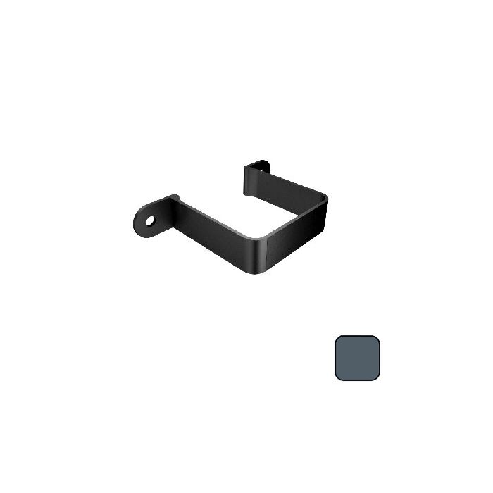 76mm Swaged Aluminium Square FLUSH FIT PIPE CLIP PPC - 7016M Anthracite Grey