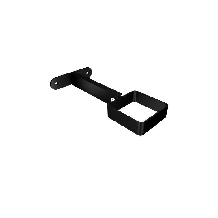 76mm Swaged Aluminium Square STAND OFF PIPE CLIP 30-200MM PPC - Matt Black