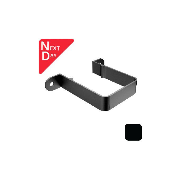 76mm Swaged Aluminium Square STAND OFF PIPE CLIP 30MM PPC - Matt Black