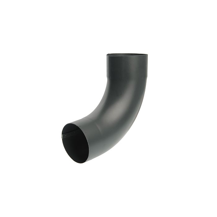 80mm Anthracite Grey Galvanised Steel Downpipe 90 Degree  Bend