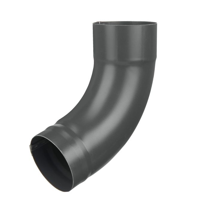 80mm Anthracite Grey Galvanised Steel Downpipe Shoe