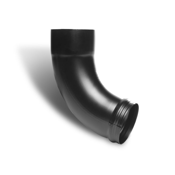 80mm Black Coated Galvanised Steel Downpipe Shoe