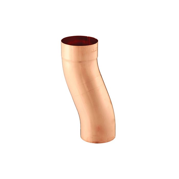 80mm Copper Downpipe 60mm Projection Fixed Offset