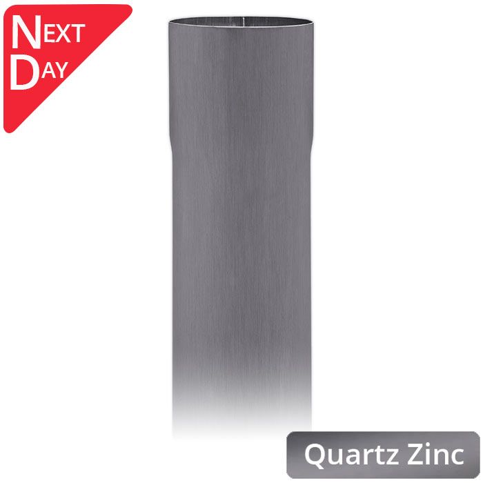 80mm Quartz Zinc Downpipe 2m Length