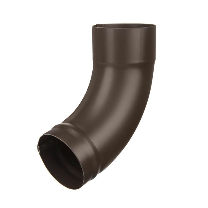 80mm Sepia Brown Galvanised Steel Downpipe Shoe