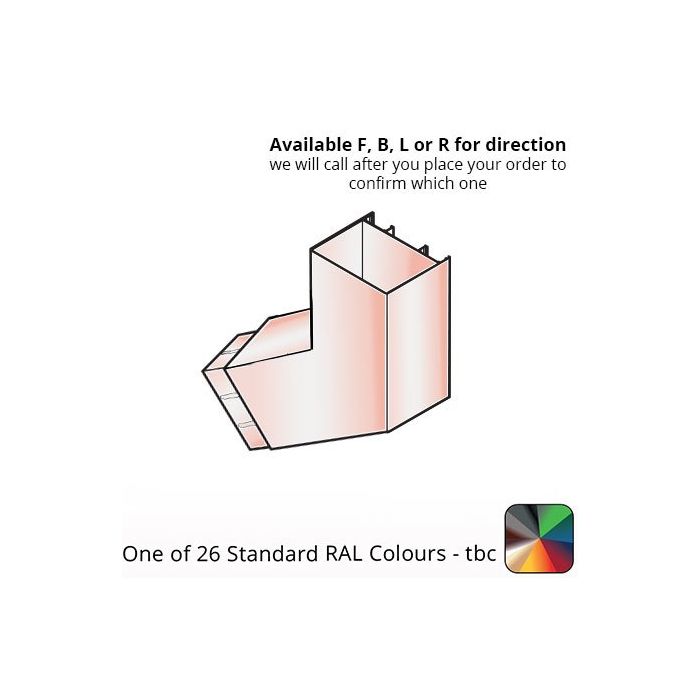 109x102mm Guardian Aluminium 112 Degree Bend - One of 26 Standard Matt RAL colours TBC