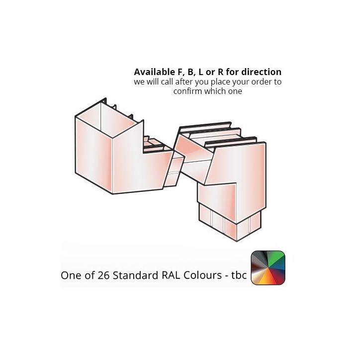 80x72mm Guardian Aluminium 112 Degree Two-part Offset - Offset up to 305mm - One of 26 Standard Matt RAL colours TBC