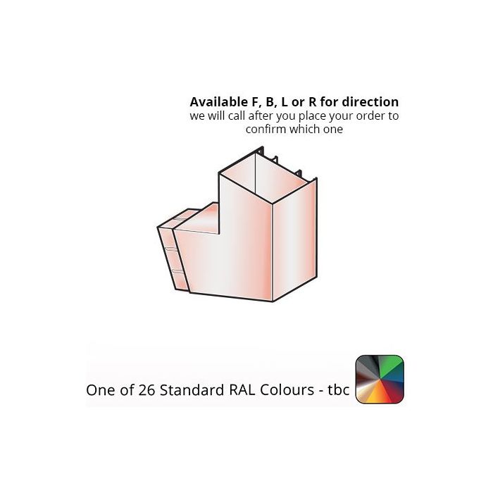 80x72mm Guardian Aluminium 92 Degree Bend - One of 26 Standard Matt RAL colours TBC